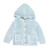 Organic Hooded Baby Sweater - Blue, 3-6 months
