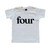 Organic Cotton Birthday Tee - "four"