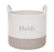Brown Cotton Rope Basket - Personalized Brown Cotton Rope Basket - Personalized