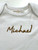 Personalized Organic Baby Onesie - Embroidered Baby Name