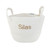 White Cotton Rope Basket - Personalized White Cotton Rope Basket - Personalized