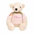 Organic Stuffed Bear with Embroidered Heart Shirt - Bloom