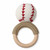 Organic Baby Rattle - Baseball