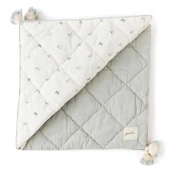 Quilted Baby Blanket Hatchling Bunny Print Luxury Baby Gift