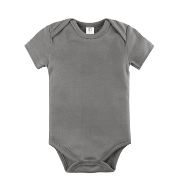 Organic Baby Onesie | Short Sleeve | Grey | 3 month