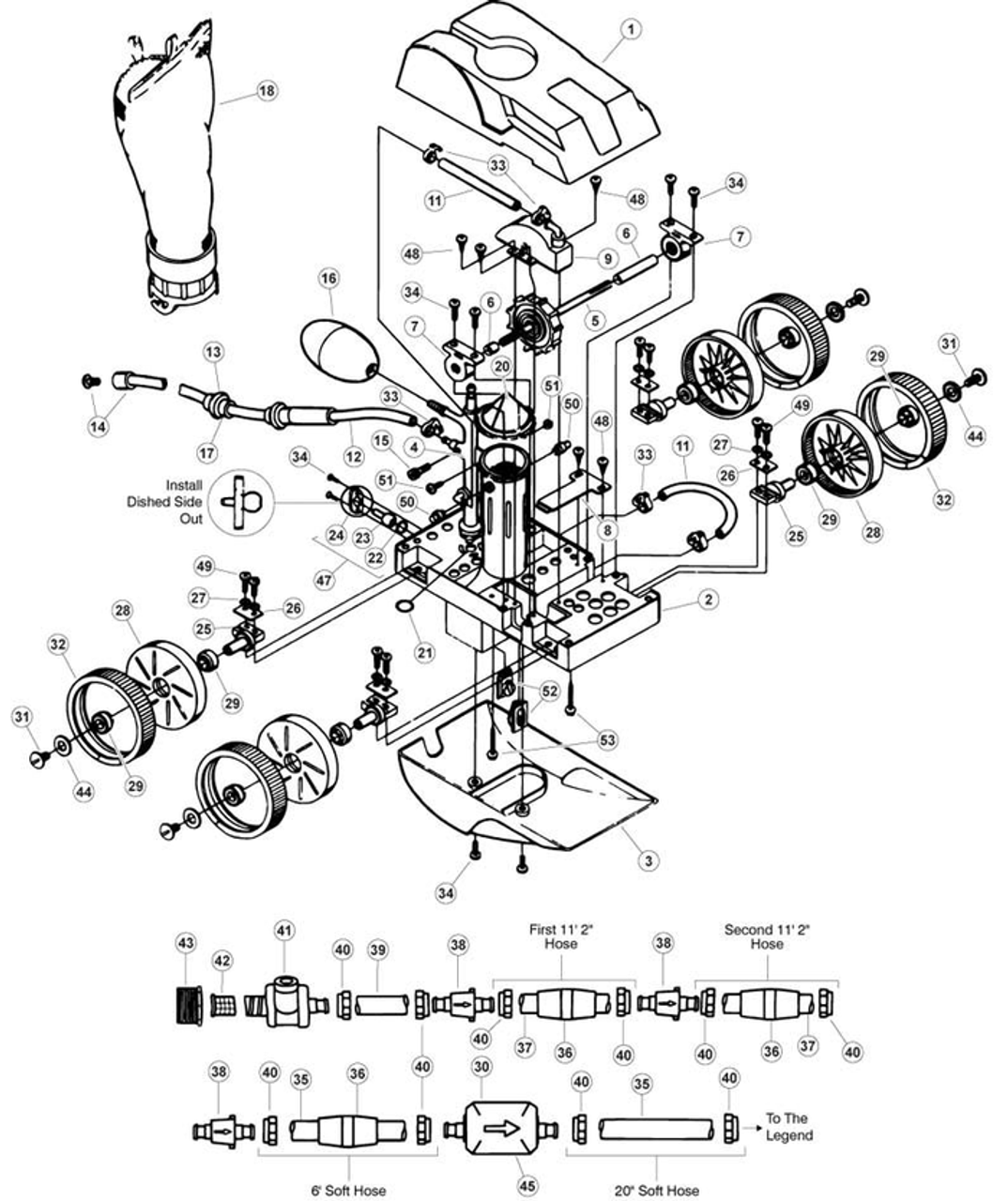 Pentair Legend 4-Wheel Parts