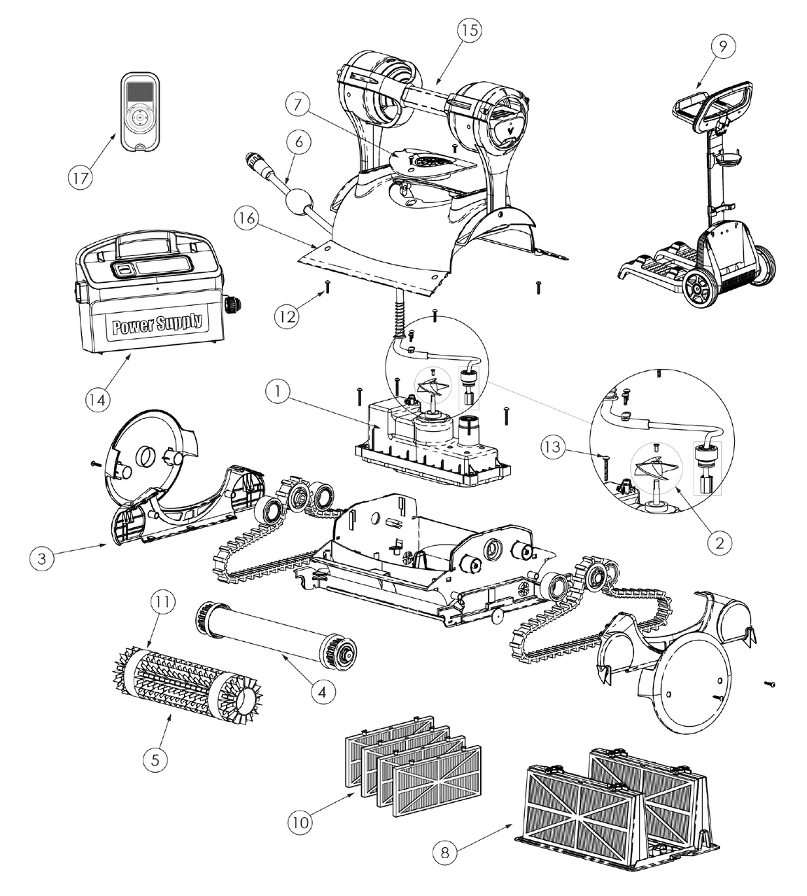Pentair Kreepy Krauly Prowler 830 Parts