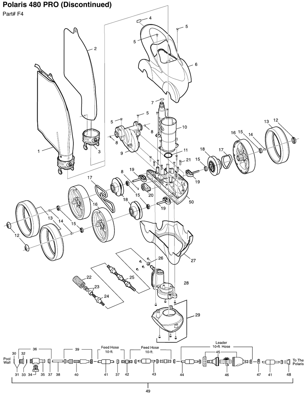 Polaris 480 Pro Cleaner Parts