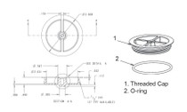 1 1/2" Cap for Plastering with Magnet Finding Metal Insert