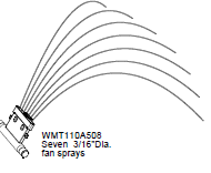20 DEGREE NOZZLE WITH 7 FAN SLOTS - For Firefly Jet