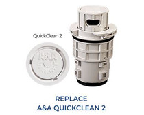 Blue Square Retro R360 QuikClean II Head - White 11620WT