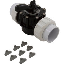 Diverter Valve, 2In Unions, 2-Way, Black