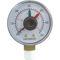 Pressure Gauge,Hayward,1/4"mpt,0-60psi, Bottom Mount,w/Dial