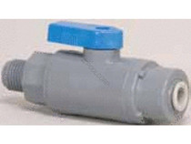 Ball Valve, Rola-Chem, Quick Connect, 3/8" Tubing x 1/4"mpt