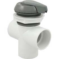 Diverter Valve, WW, 2", 3 Port, Top Mount, Notched, Gray Diverter Valve, WW, 2", 3 Port, Top Mount, Notched, Gray