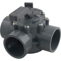 Dvtr Valve,Jandy Neverlube, 2"s/2-1/2"spg Non-Pos,3 Port,Gry