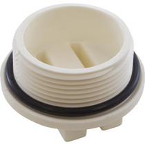 Plug, Praher ABS Side Mount Valves, 1-1/2"mpt, White