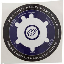 Decal, Waterway, 1-1/2" Top Mount Valve