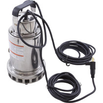 Pentair PCD-1000 Stainless Steel Submersible Pool Service Pump with Brass Base; 0.75 HP, 115 V, 6.4 A