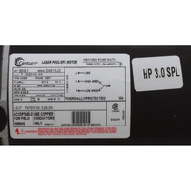 Motor, Century, 3.0 SPL, 230v, 2 Speed, 48 Frame, EE