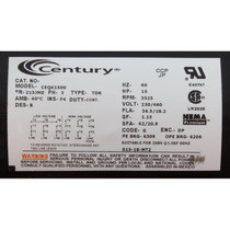 Motor, Century, 15.0hp, 230v/460v, 1-Spd, 3 Phase, EQ Series