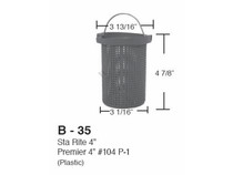 Basket, Pump, Generic, Sta-Rite, 4" Plastic Basket, Pump, Generic, Sta-Rite, 4" Plastic