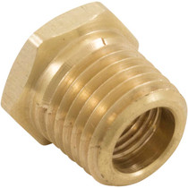 Reducer Bushing, 1/4"mpt x 1/8"fpt, Brass