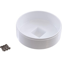 Main Drain, Waterway Clover Drain, 24-7/16", 6" Slip, Gray