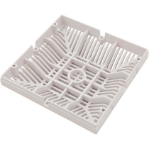 Main Drain Grate, Waterway 9" x 9" Square, White