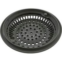 Main Drain Grate, WW Anti Vortex, 8" Rnd, w/Collar, Gray
