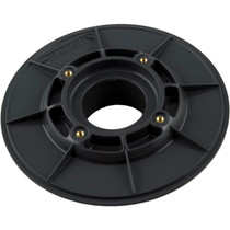 Wall Fitting, 6" dia, 2-3/8"hs, 2"mpt-1-1/2"s, Dk Gray