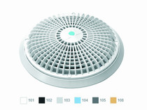 Aquastar 10" Light Gray Round Star Sumpless Suction Outlet Cover with Universal Adapter A10RCFR103 