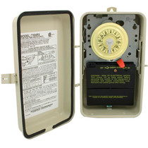 Intermatic T104R3 T100 24-Hour DPST Mechanical Time Switch, Metal Enclosure, 208–277V