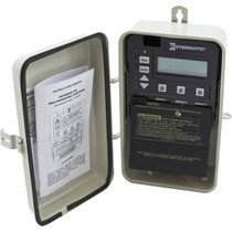 Time Clock, Intermatic PE153, 24 hr, 115v/230v,3PST, Digital