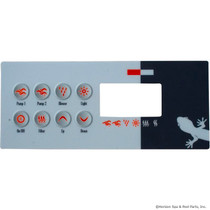 Overlay, Gecko TSC-8-GE1, 8 Button, P1, P2, Bl, Lt, Filter