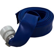 Backwash Hose,Valterra,1-1/2" x 25ft,w/Clamp & Hose Adapter