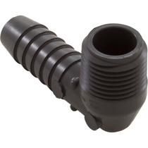 Barb 90 Elbow, Lasco, 1/2"mpt x 1/2"b, PVC