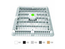 9" Square Light Gry Wave Suction Outlet Cover