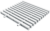 12" White T-Bar Perpendicular Deck Grate (20FT)