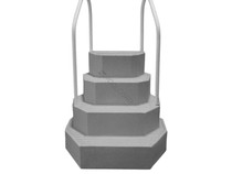 Gry Granite 2-Handrail Above Ground Pool Steps Large Gry Granite 2-Handrail Above Ground Pool Steps Large