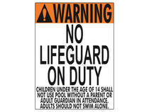 No Lifeguard On Duty Sign