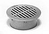 50/Cs 3" White Round Grate Deck Drain