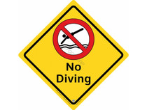 Indoor 23" No Diving Sign Indoor 23" No Diving Sign