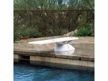 6' White Edge Diving Board W/ White Tread (Board Only)