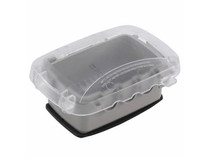 2.25" 1-Gang Clr Weatherproof Receptacle Cover