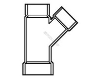 25/Bx 2"X2"X1.5" Wye Hub