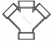 4" Dbl Wye Hub