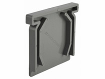 20/Pk 3" Gry Mini Channel Channel End Cap