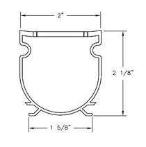 10' Gry 2" Square Paver Drain - QP-6401G Case of 8