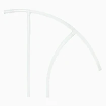 30" White Triton Return-To-Deck Handrail